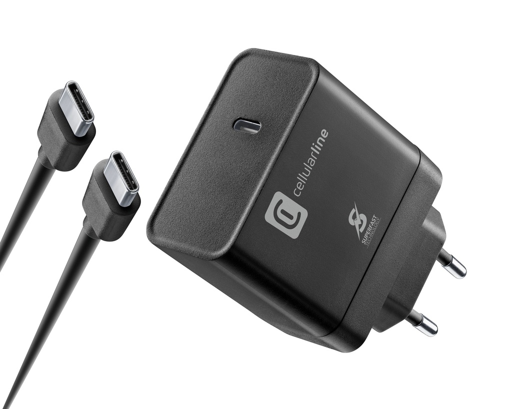 CELLULARLINE 25W CHARGING KIT - USB-C TO USB-C CABLE