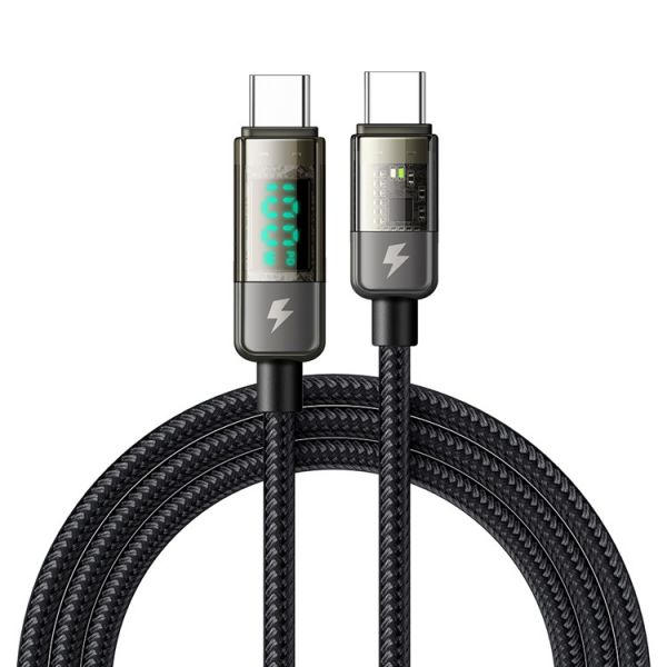 MCDODO Auto Power Off 100W Type-C to Type-C Transparent Data Cable  1.2m CA -2840