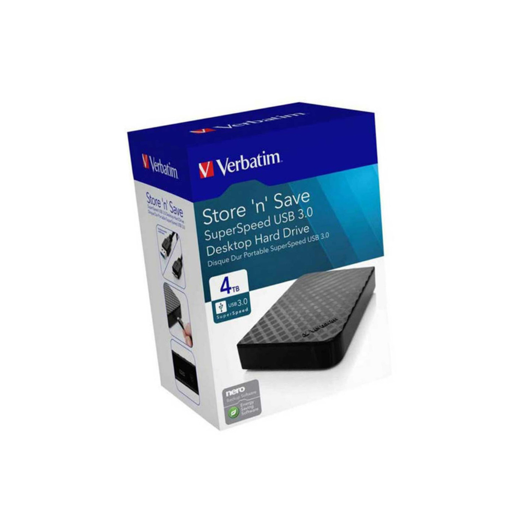 VERBATIM 4TB USB 3.0 3.5" Ext. HDD GEN2