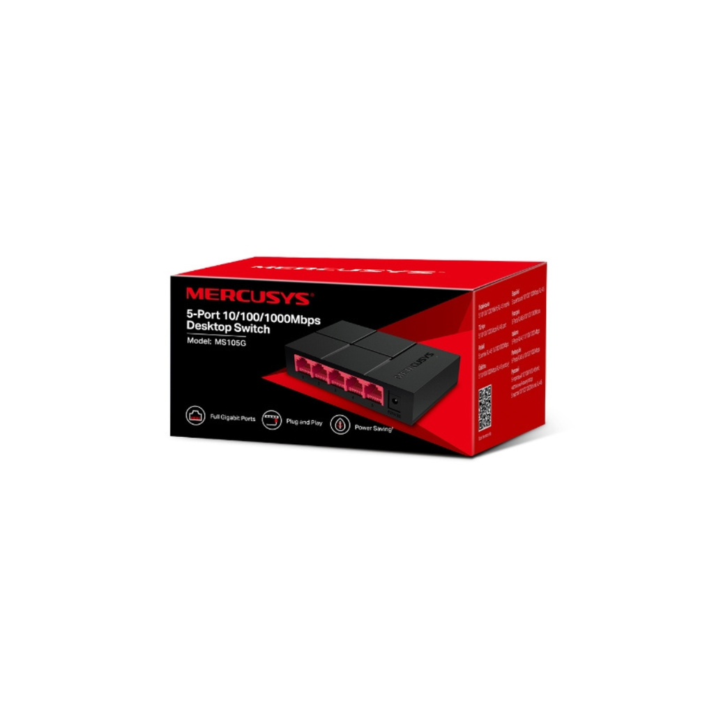 SWITCH MERCUSYS MS105G 5-PORT 10/100/1000 MPS