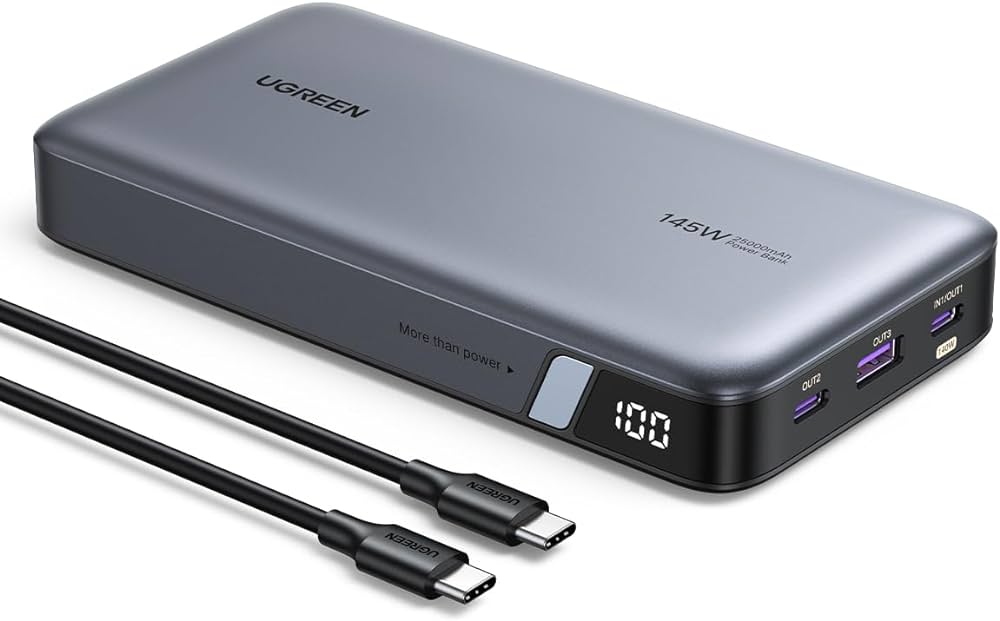 "UGREEN 25000mAh 145W Two-way Fast Charging Power-58 Bank"