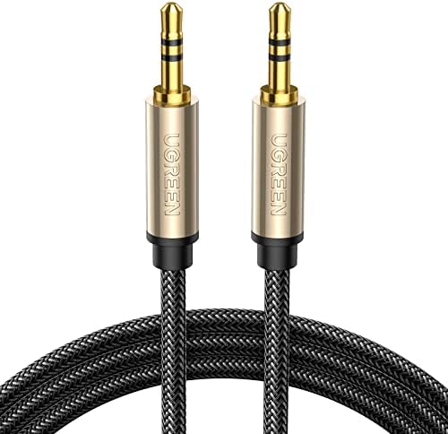 UGREEN 3.5mm Male to 3.5mm Male Cable Gold Plated Metal Case with Braid 2m (Black)-49