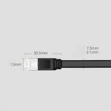 "UGREEN Cat 6 U/UTP Pure Copper Ethernet Flat Cable 3m-22 (Black)"