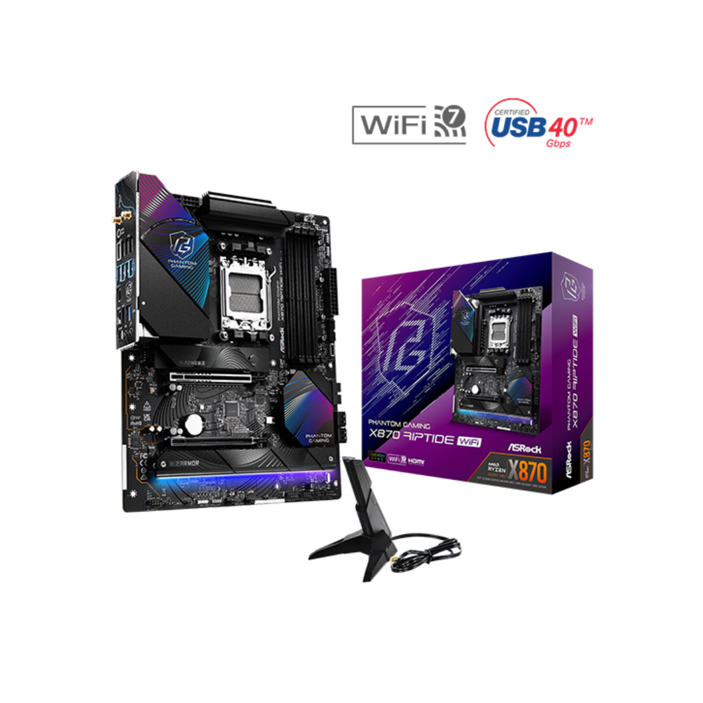 ASRock MOTHERBOARD AMD AM5 ATX - X870 RIPTIDE WIFI