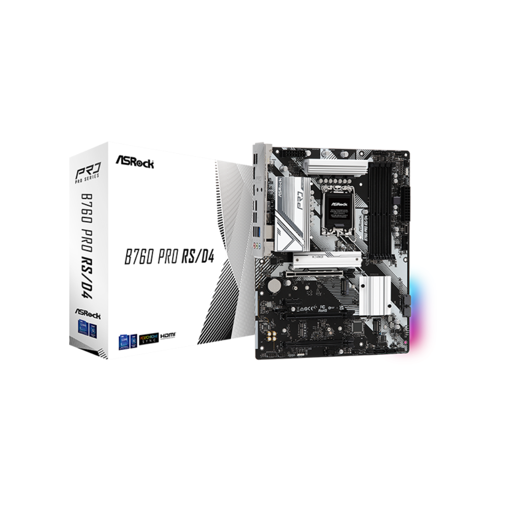 MOTHERBOARD RAPTOR LAKE Intel Socket 1700 M-ATX DDR5/ DDR4 - B760 PRO RS/D4