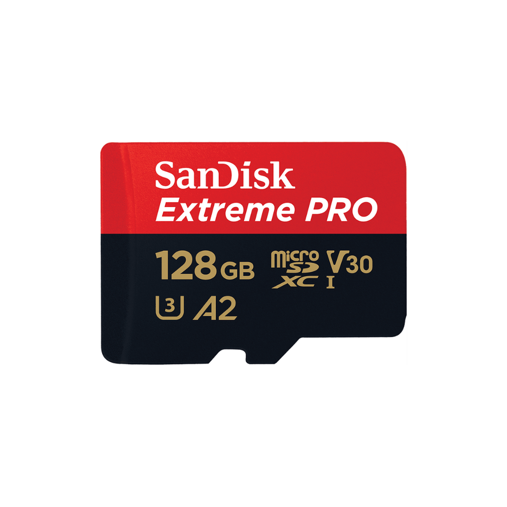 SANDISK EXTREME PRO 128 GB MICROSDXC CARD WITH ADAPTER