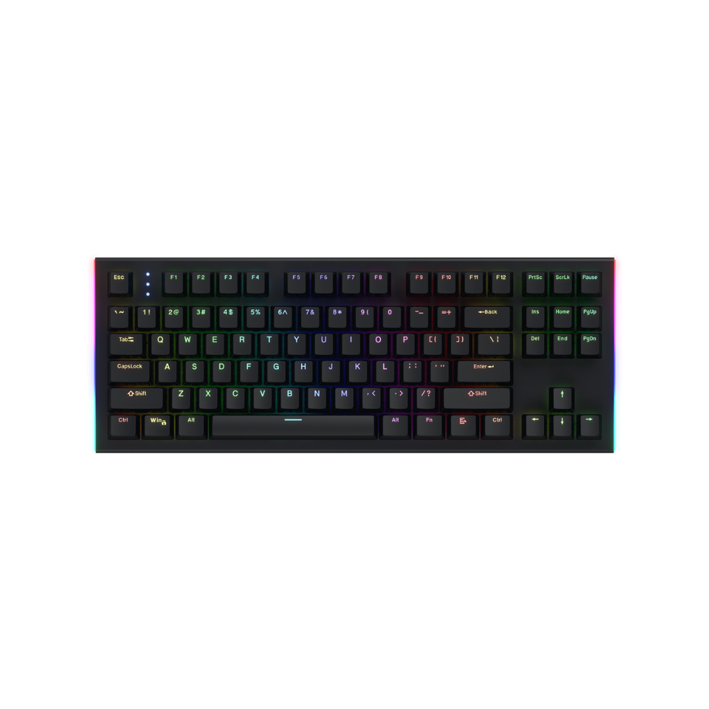 TASTIER GAMING HATOR - Gravity X TKL Orange (HTK550) black, mechanical ,aluminium , 1000hz (white-black keycaps),RGB