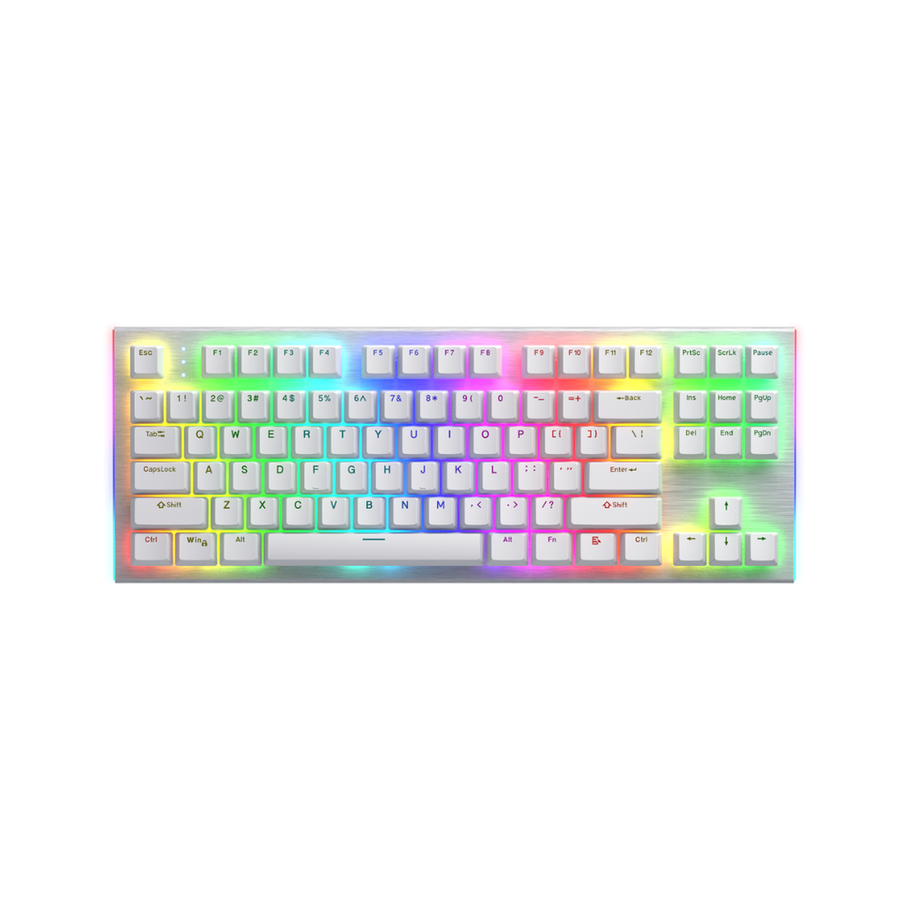 TASTIER GAMING HATOR - Gravity X TKL orange (HTK551) white, mechanical ,aluminium , 1000hz  (white-gray keycaps),RGB