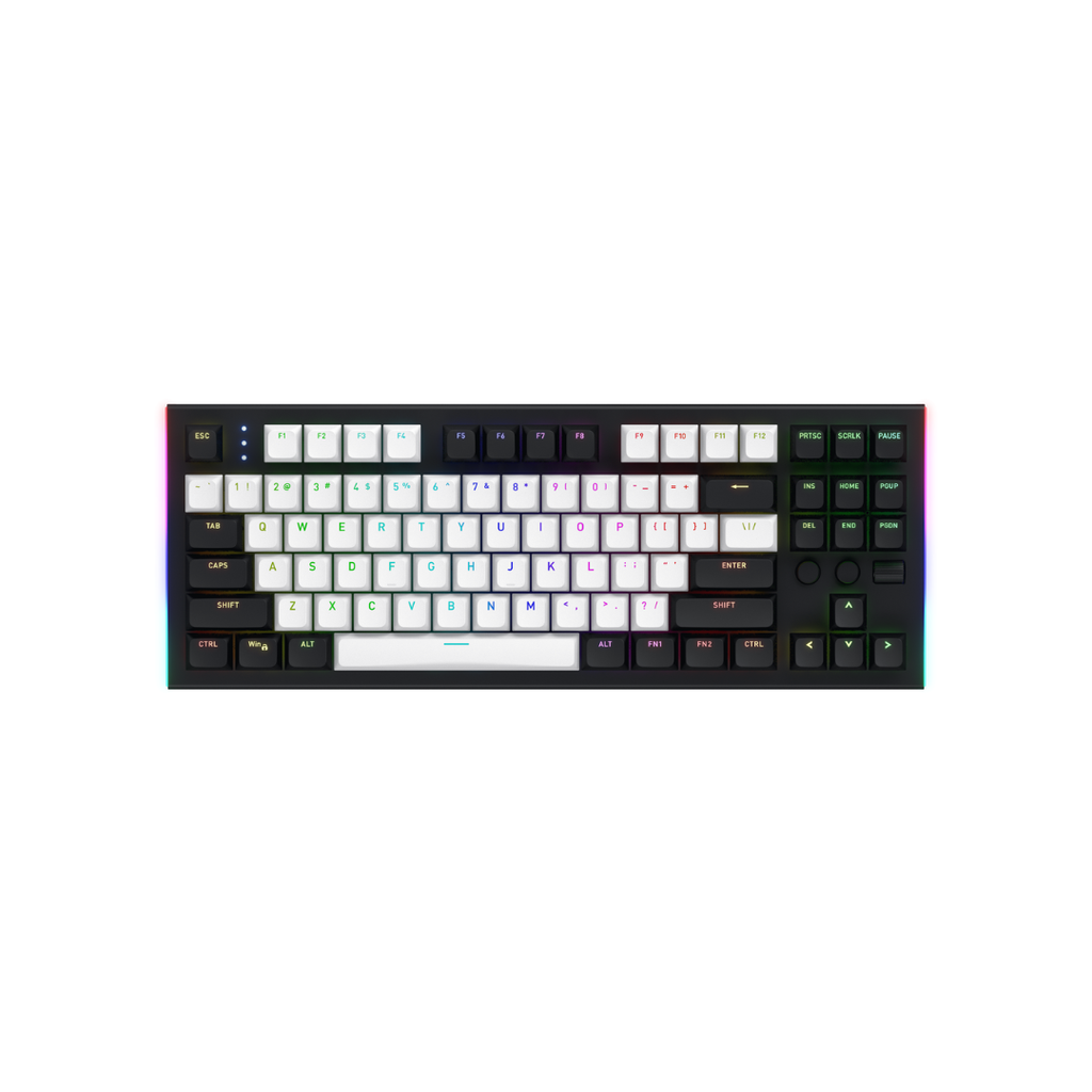 TASTIER GAMING HATOR - Gravity TKL orange (HTK560) black, mechanical ,aluminium , 1000hz (white-black keycaps),RGB