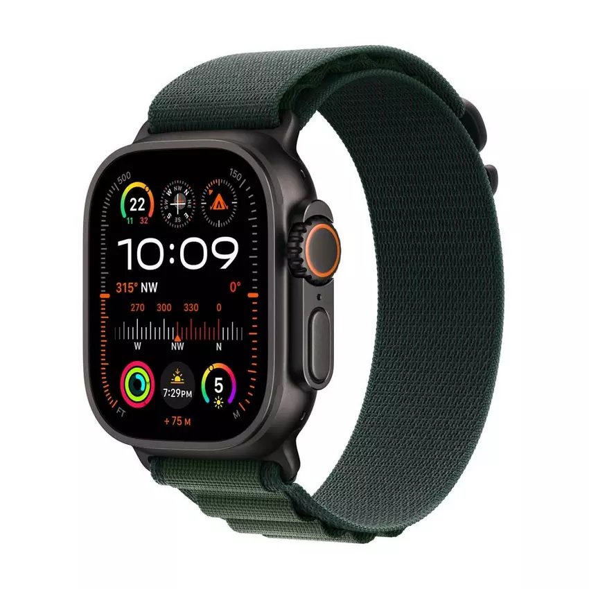 APPLE WATCH ULTRA 2  49 MM BLACK TI DARK GREEN NEW OPEN BOX