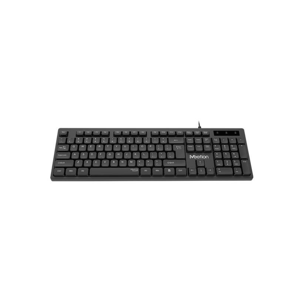 USB Wired Keyboard Black US - K100 - MEETION