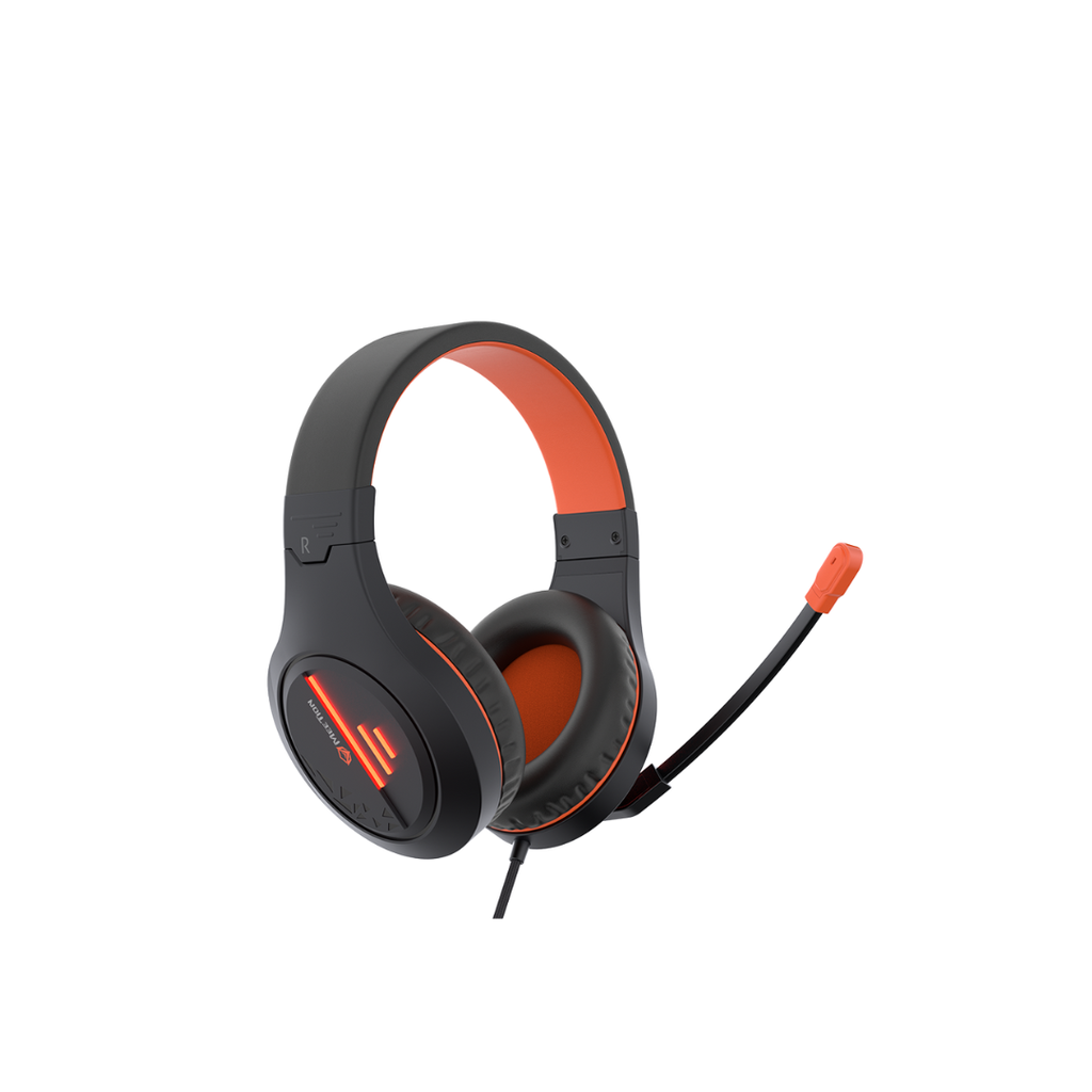 3.5mm*2+USB Wired Gaming Headset black+orange - HP021 - MEETION